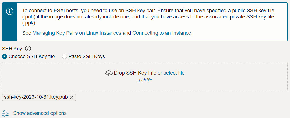 Choose SSH Key