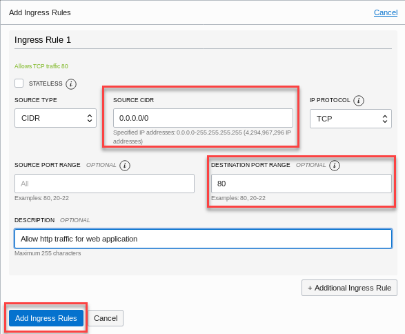 Как открыть порты oracle cloud