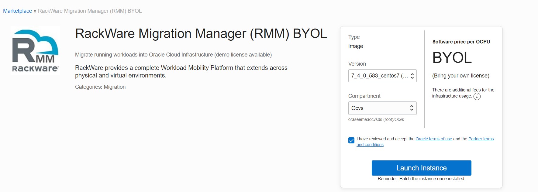 RackWare RMM BYOL