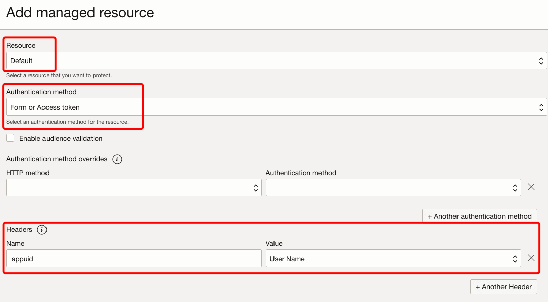 Adding managed resources.