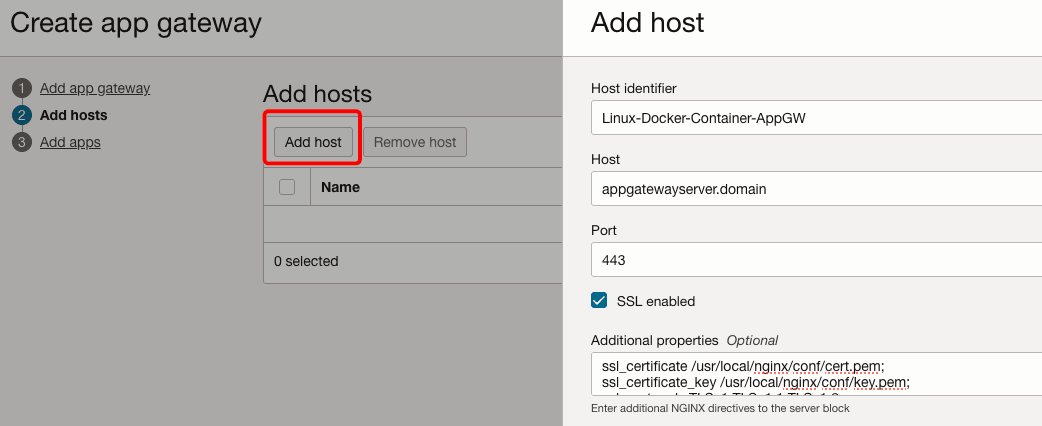 Adding host.