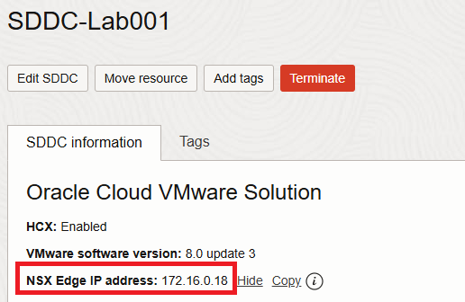 NSX Edge IP address from Summary page