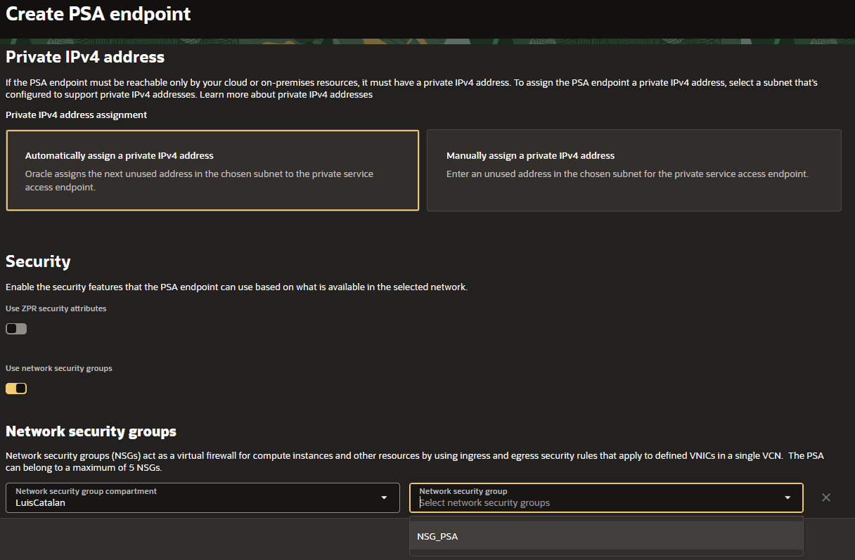 Network PSA config 7