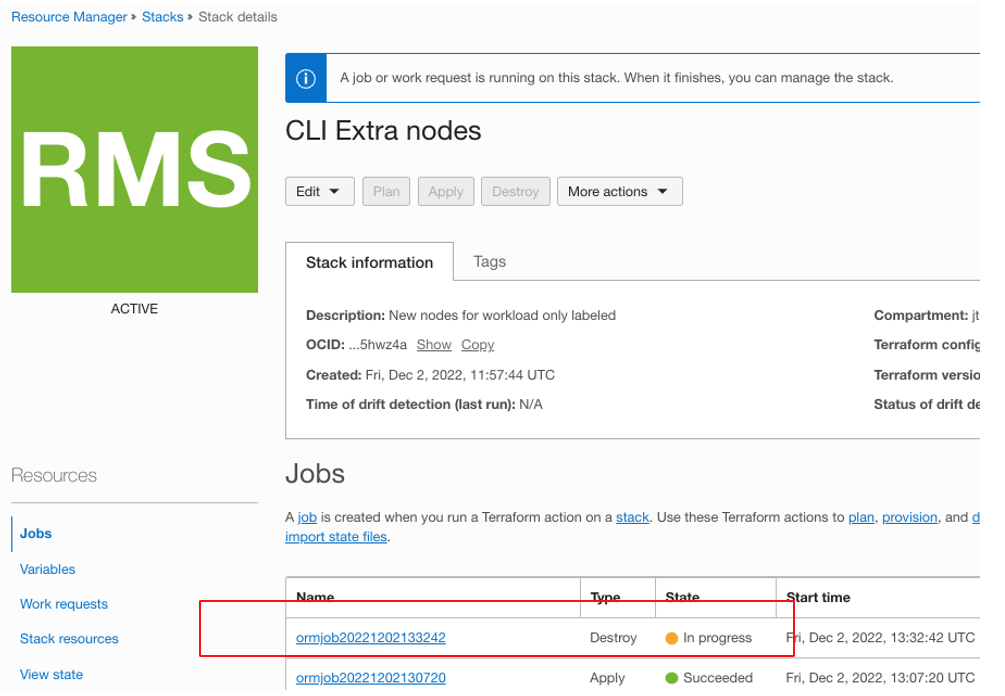 Run microservices to automatically create and destroy OCI resources