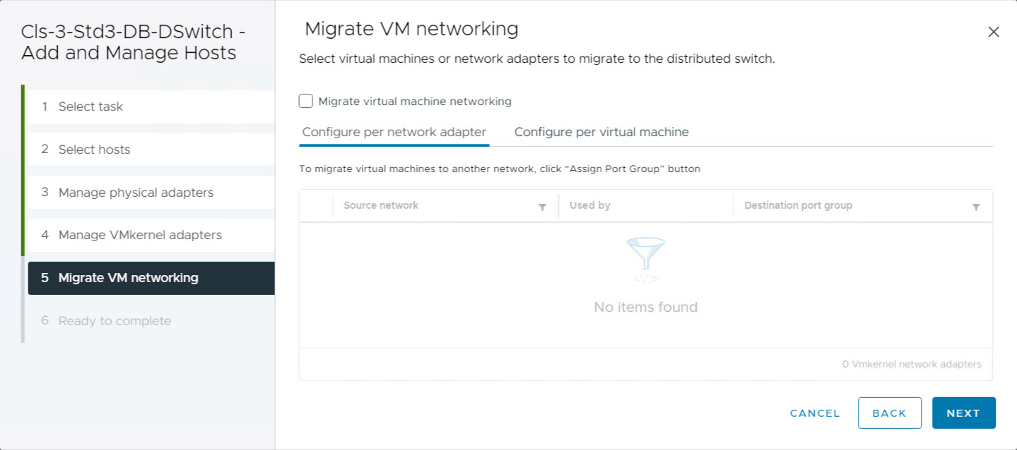 vDS - VM Networking
