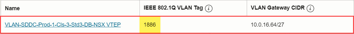 NSX VTEP VLAN in OCI