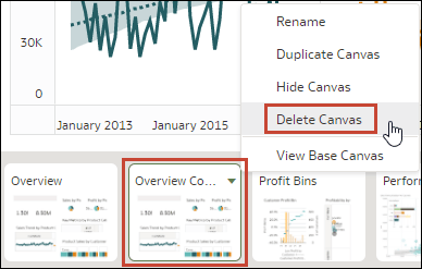 Present delete duplicate canvas option Present delete duplicate canvas option