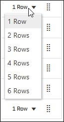 Select the number of rows to display for a selected category on the Home page