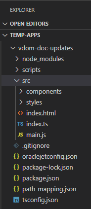 Virtual DOM App File Structure