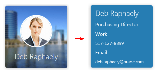 Here is the alt text for the image:

"Profile photo of Deb Raphael, Purchasing Director, with contact information including phone number and email address."