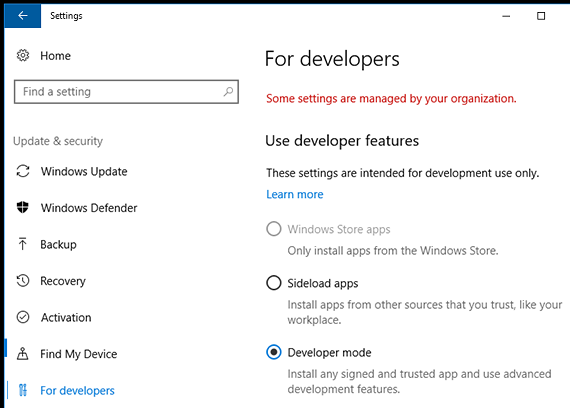 Install the Universal Windows Platform Development Tools