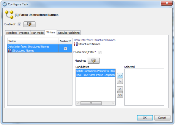 Example - Job containing two Data Interfaces