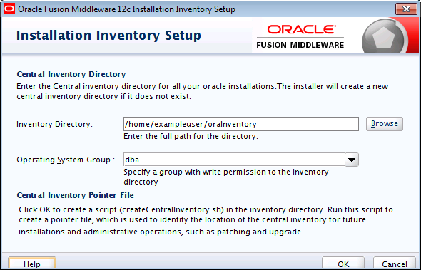 Description of installation-inventory-setup-screen.png follows