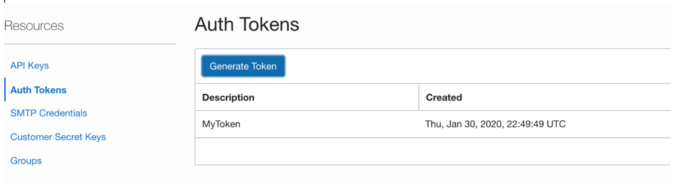 AUTH_TOKEN Creation