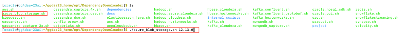 Run azure_blob_storage.sh for downloading Azure Storage dependencies