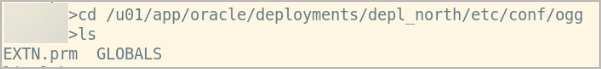 The /etc/conf/ogg directory showing the existing parameter files.