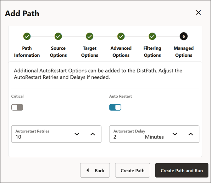 Create and run DISTPATH from this screen.