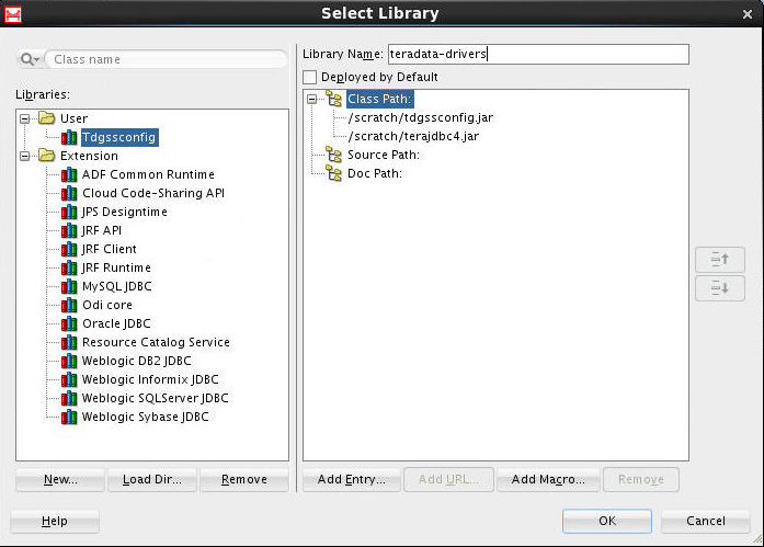 Select Library Dialog