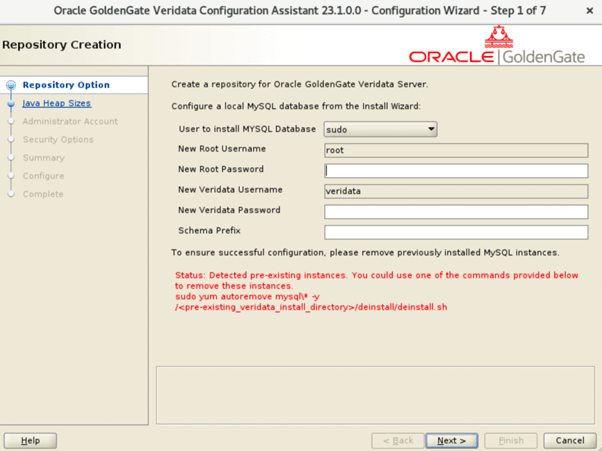 Repository Creation Page for a New MYSQL Install (23.5 and later) Repository Creation Page for a New MYSQL Install (23.5 and later)