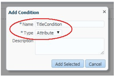 Add Condition Window