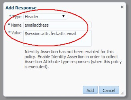 Add Response Window