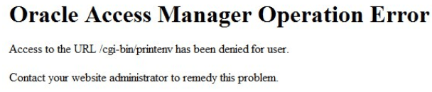 OAM Operation Error