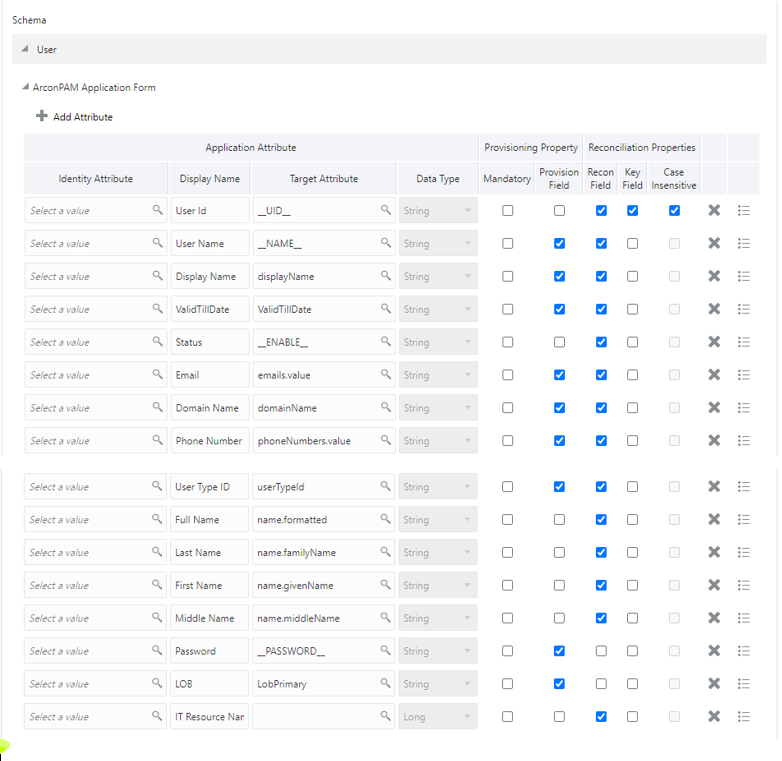 Default Attribute Mappings for ARCON Privileged Access Management User Account Default Attribute Mappings for ARCON Privileged Access Management User Account