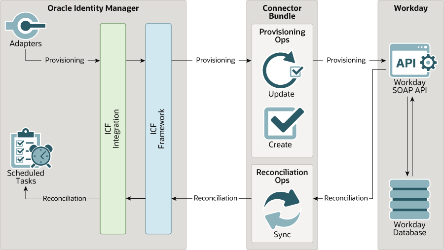 Architecture of the Workday Target connector.