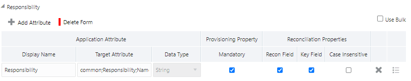 Default Attribute Mappings for Responsibilities