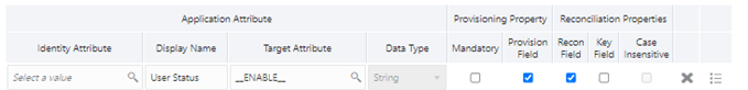 Default Attribute Mappings for Siebel Target Application to support enable/disable functionality