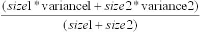 eq of pooled variance