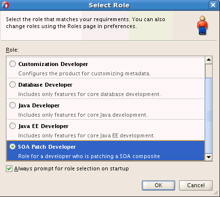 Select Role dialog