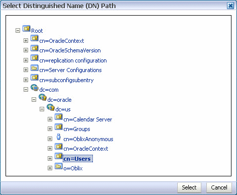Description of odsm-select-dnpath-user.gif follows