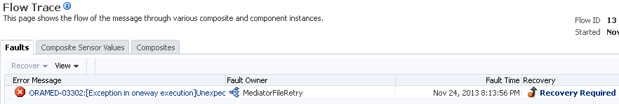 Description of soa-flow-trace-recover-faul.png follows