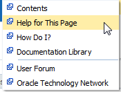 Description of soa-help-main-menu.png follows
