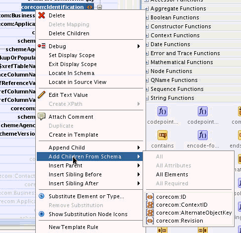 Add Children from Schema option Add Children from Schema option