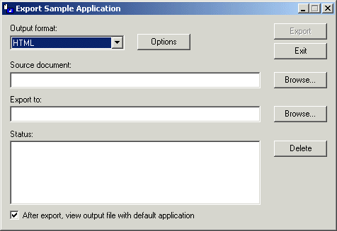 export Main Window for HTML Export export Main Window for HTML Export