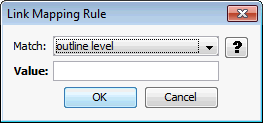 This is the Link Mapping Rule dialog box