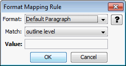 This is the Format Mapping Rule dialog box