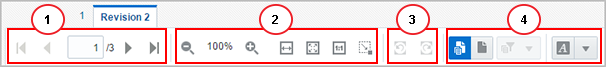 Graphic showing document page toolbar