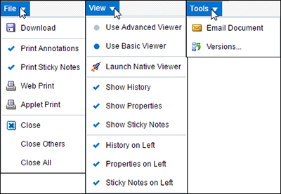 Description of adf_viewer_menu.png follows