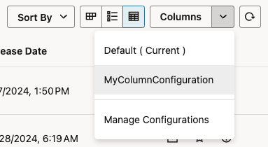 Columns Configuration Dialog