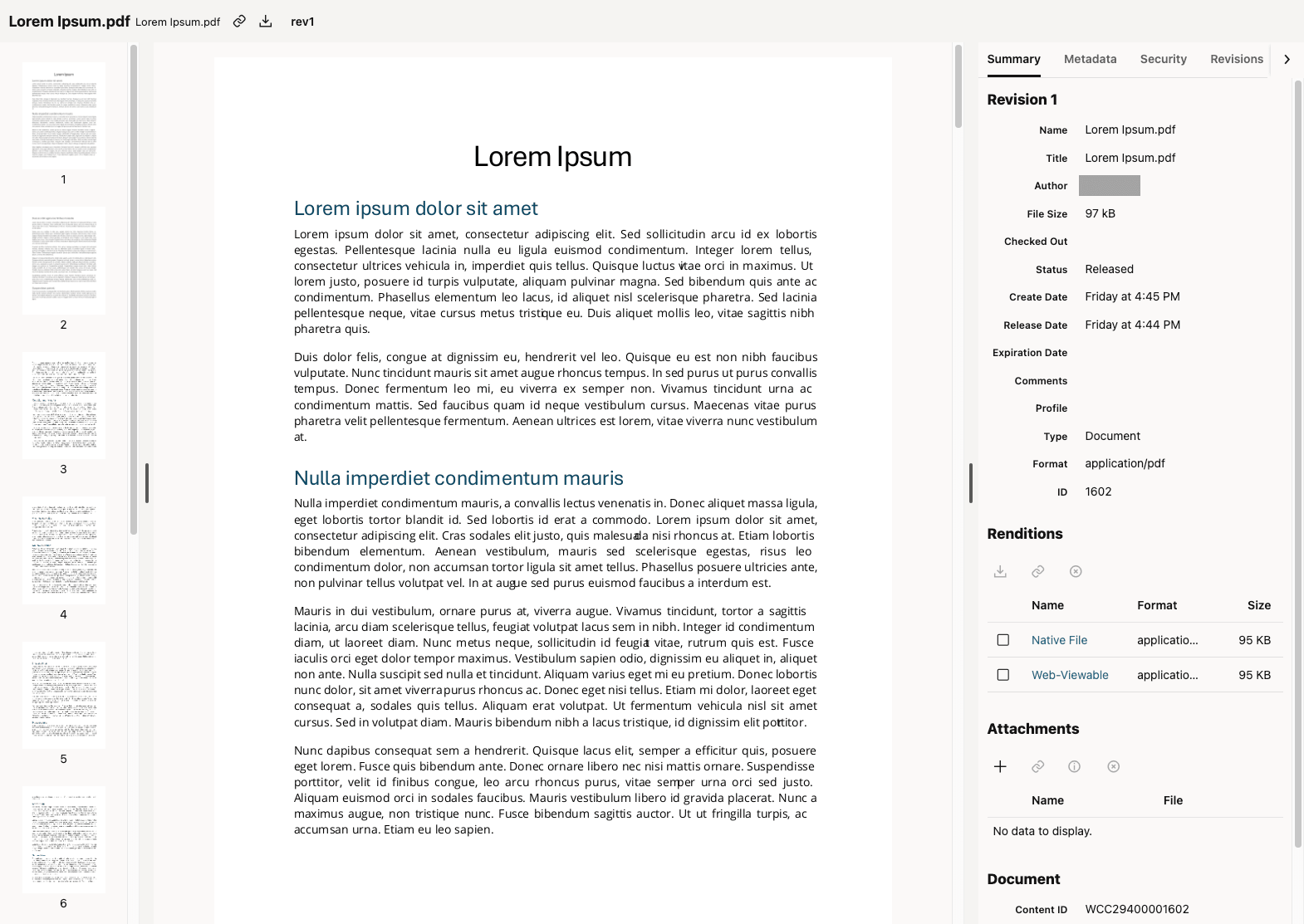This image shows the viewer in the Top Menus Layout. It appears full page in this layout.