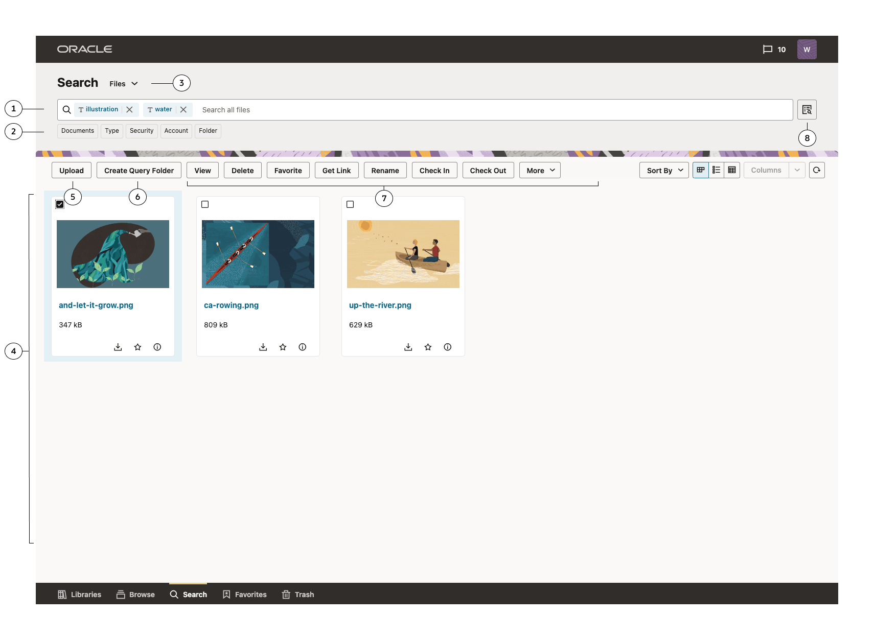 Redwood UI Search View