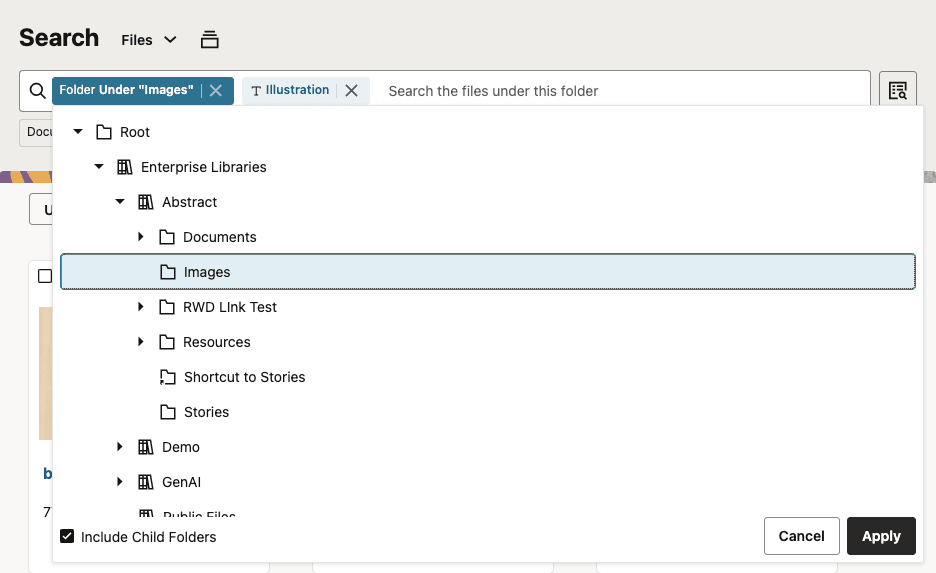 Redwood UI Scope Folder Selector
