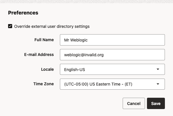 Preferences Dialog