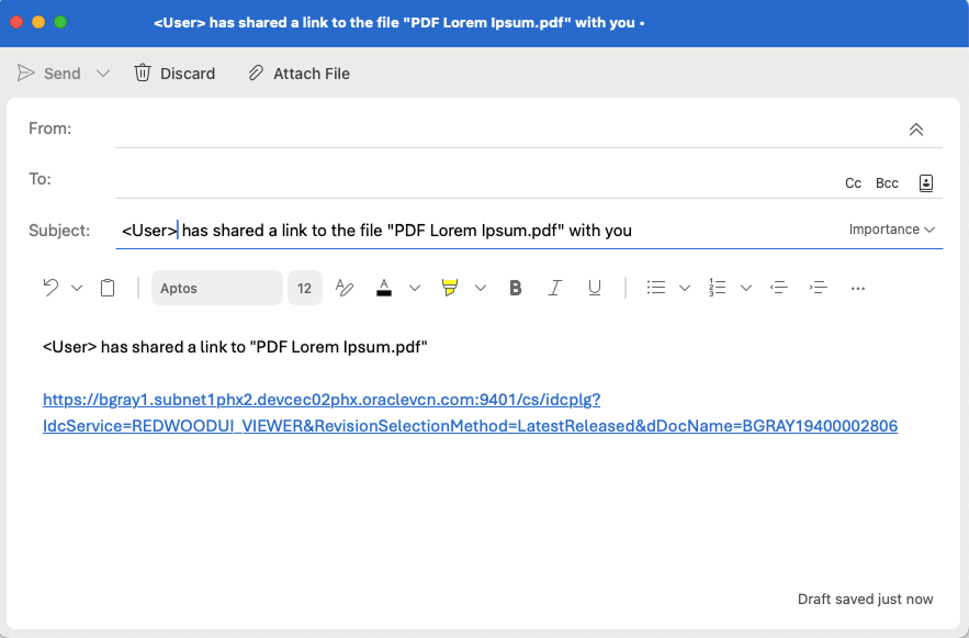 Properties Links Email