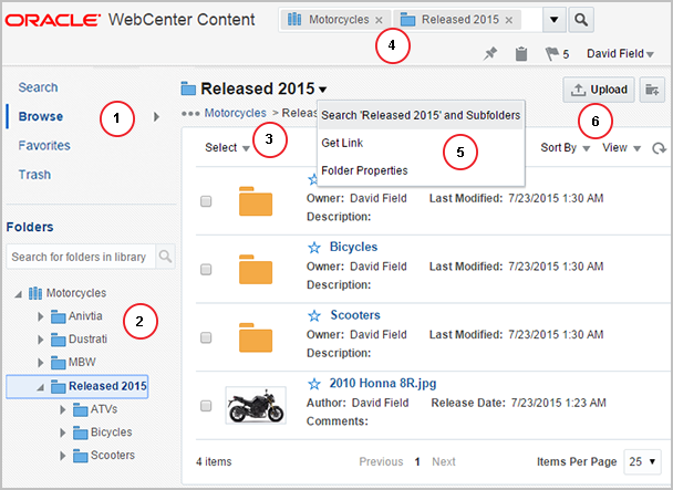 Graphic of browse mode features Graphic of browse mode features