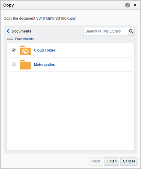 Copying to a Top-Level Cloud Folder Copying to a Top-Level Cloud Folder