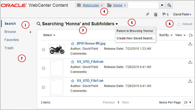 Graphic of search mode features Graphic of search mode features
